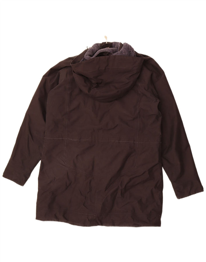 Женская ветровка с капюшоном Jack Wolfskin UK 16, большой черный полиэстер