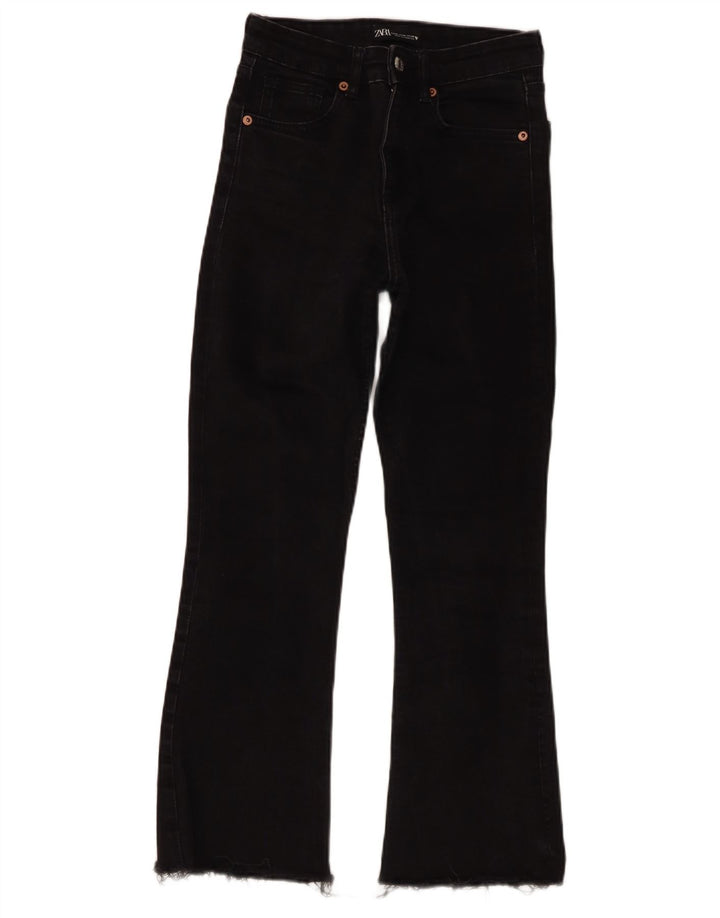 Женские расклешенные джинсы Zara EU 36 XS W26 L25 черные