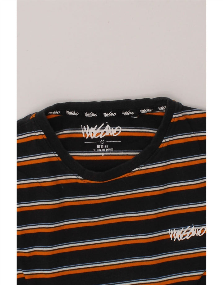 MOSSIMO Boys T-Shirt Top 13-14 Years  Navy Blue Striped Cotton Vintage Mossimo and Second-Hand Mossimo from Messina Hembry 