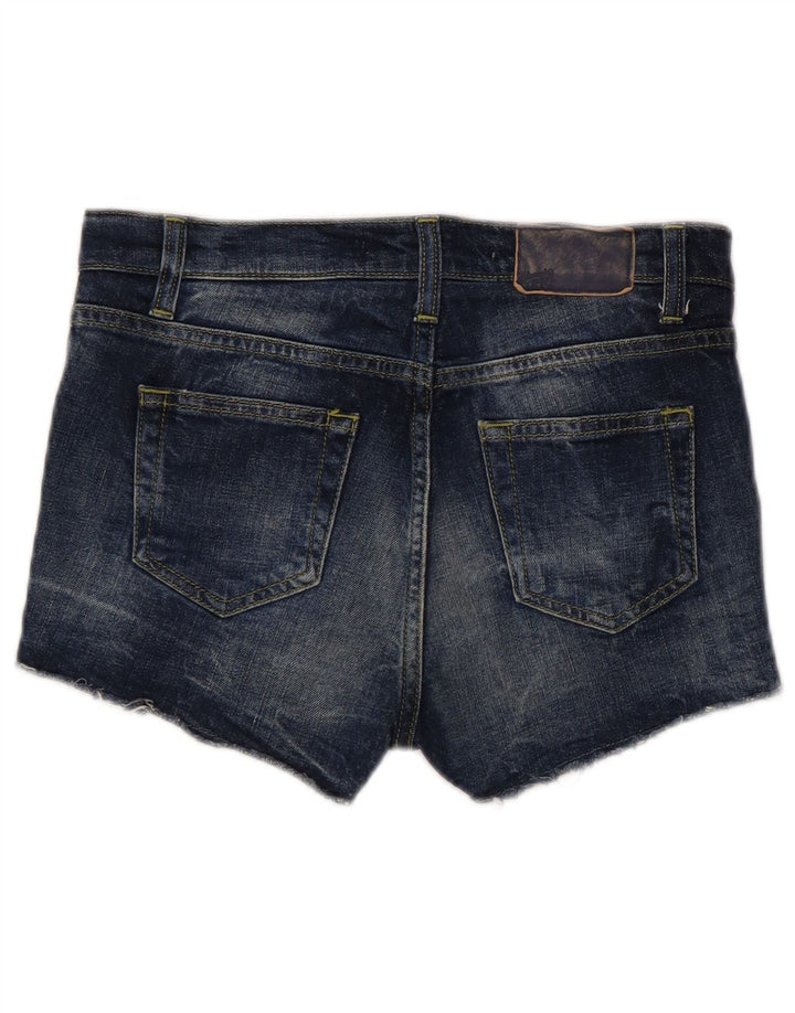ZARA Womens Denim Shorts EU 34 2XS W24 Blue
