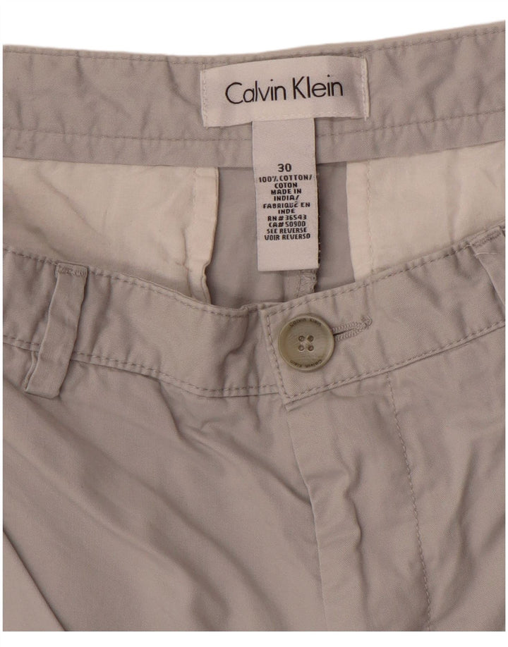 Мужские шорты чинос Calvin Klein W30 среднего серого цвета, хлопок