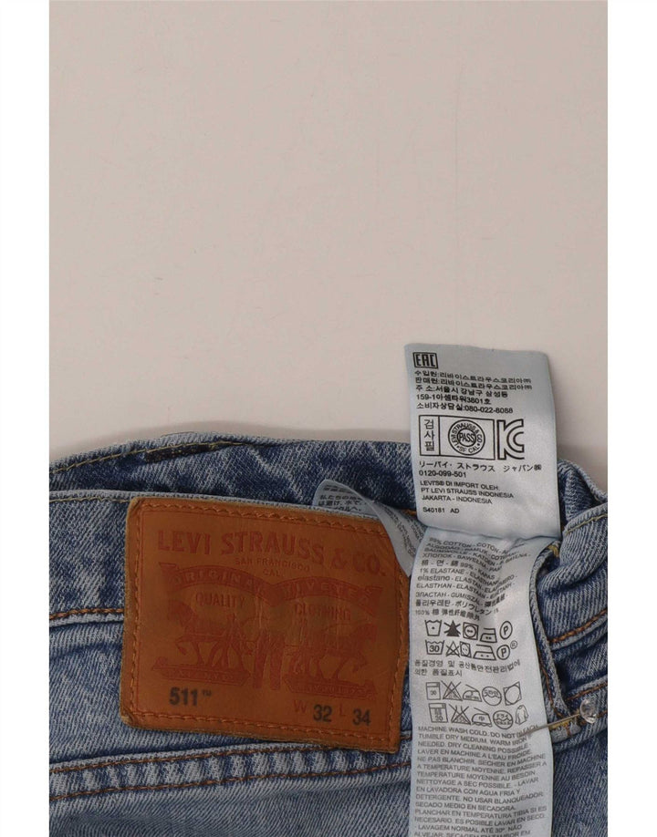 Мужские джинсы Levi's Slim 511 W32 L28 синие, хлопок
