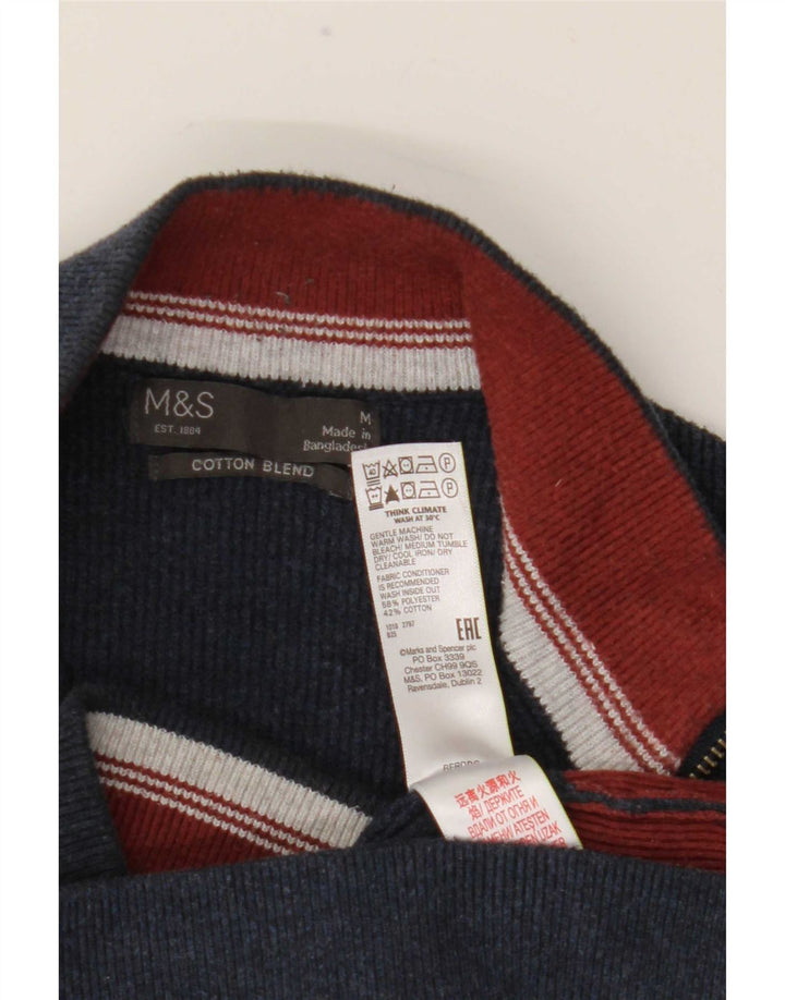 Мужской кардиган Marks & Spencer, средний темно-синий полиэстер