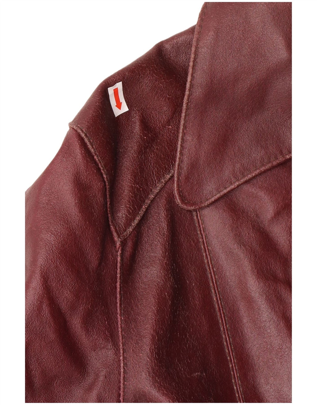 Женская кожаная куртка UK 10, маленькая бордовая кожа