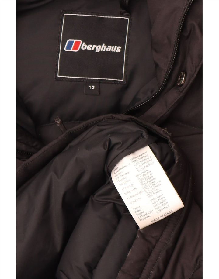 Berghaus Женское Утепленное пальто с капюшоном UK 12 Средний Черный Полиэстер