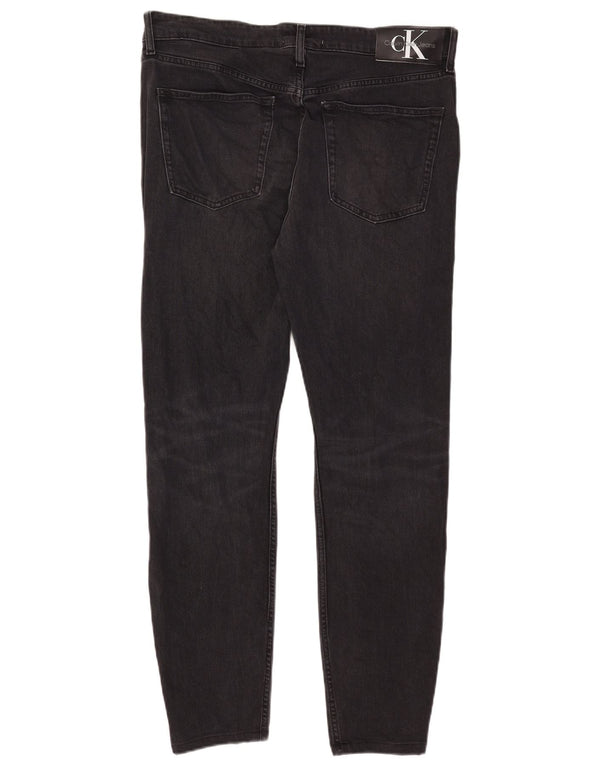 Мужские узкие джинсы Calvin Klein W33 L32, черный хлопок