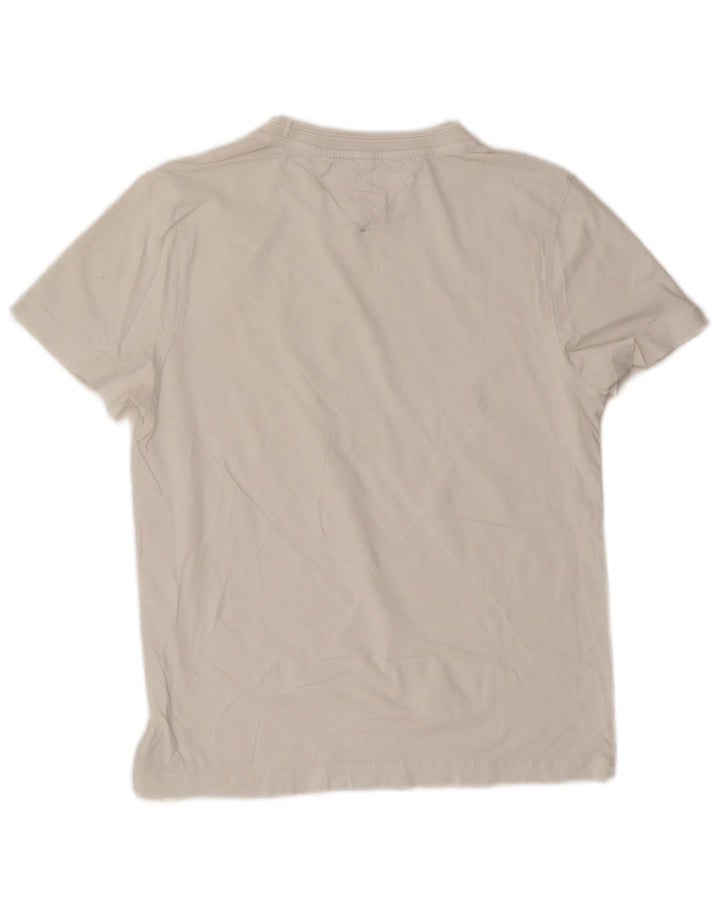 TOMMY HILFIGER Женская футболка Top UK 10, маленькая, белый хлопок