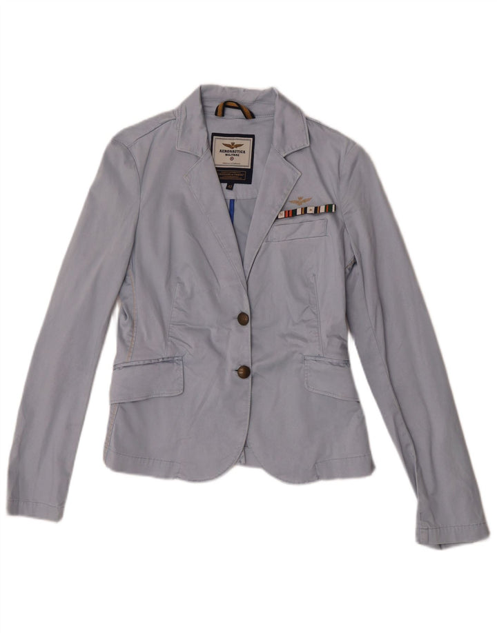 Женский пиджак на 2 пуговицах Aeronautica Militare IT 42, средний синий