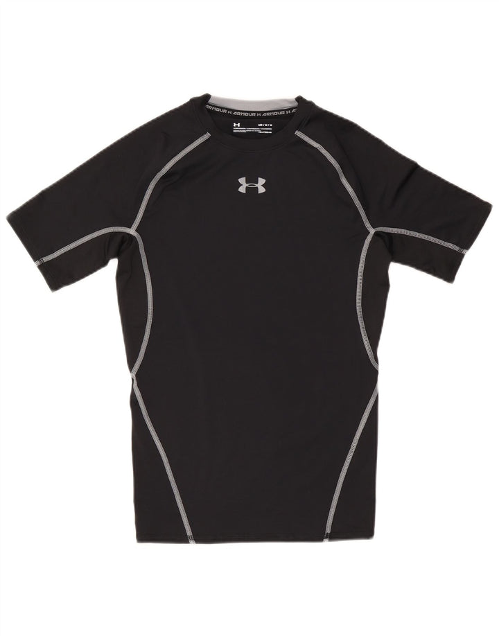Мужская футболка с рисунком Under Armour Heat Gear, верх, средний черный, полиэстер