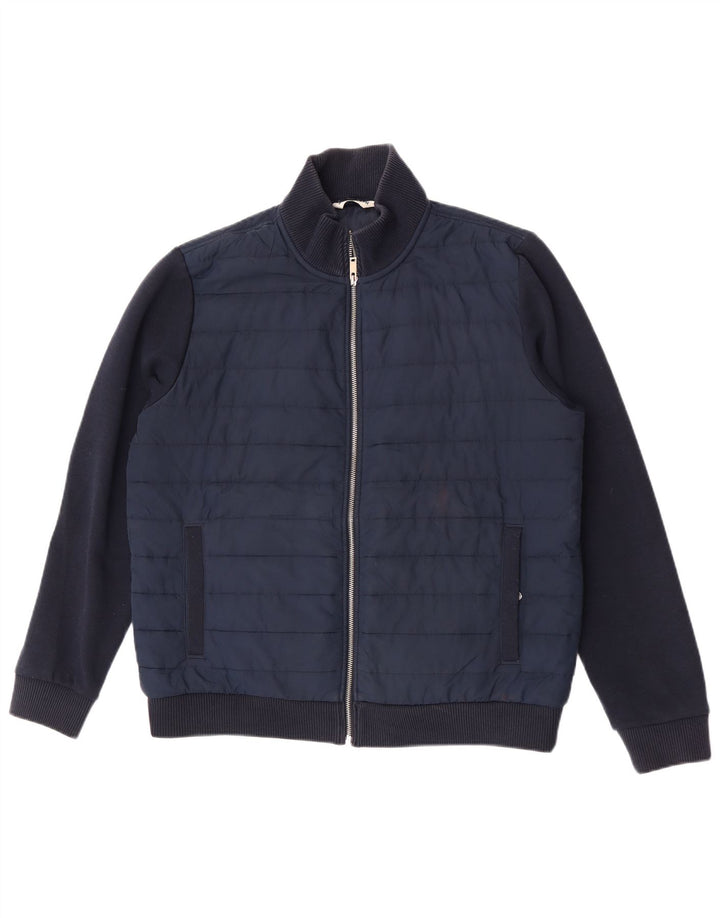 Мужская стеганая куртка Marks & Spencer UK 42 XL темно-синяя полиэстер
