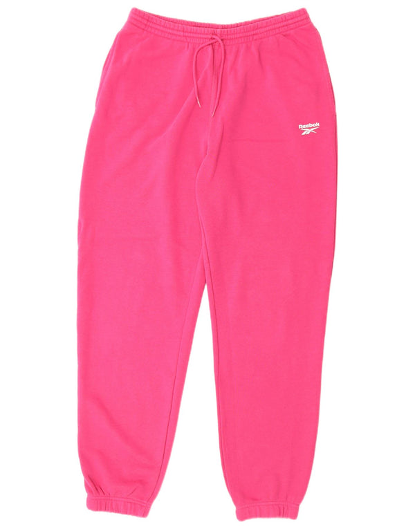 Женские спортивные брюки Reebok Joggers UK 14, хлопок среднего розового цвета
