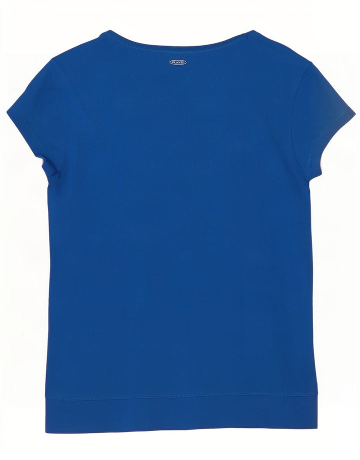 Женская футболка Reebok Top UK 8/10, маленькая, синяя, полиэстер