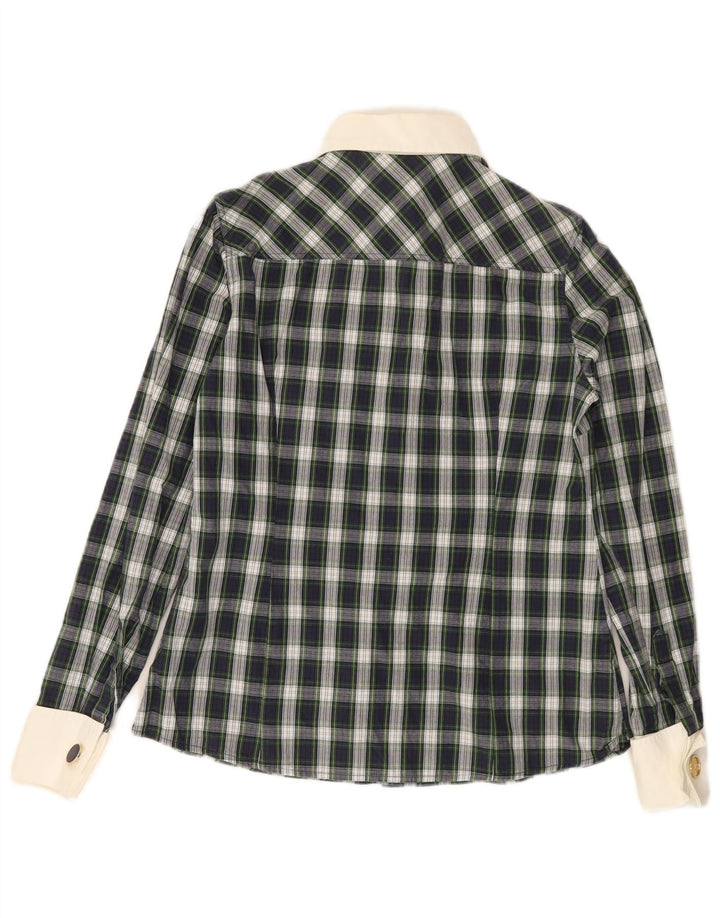 Женская рубашка Massimo Dutti EU 40, средний зеленый цвет в клетку, хлопок