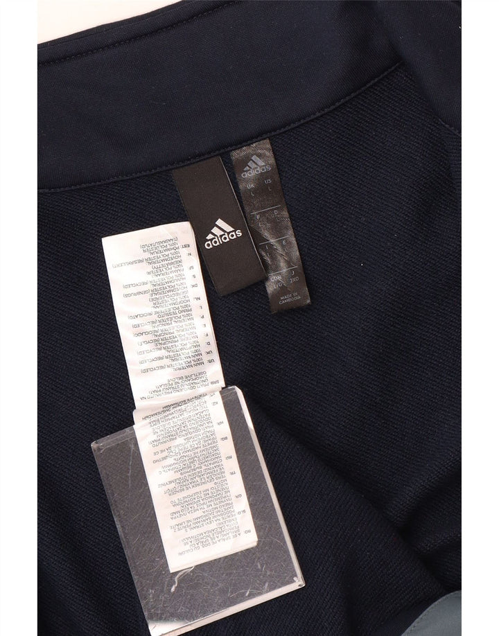 Мужской спортивный костюм Adidas Aeroready, верхняя куртка, большой темно-синий, с цветными блоками