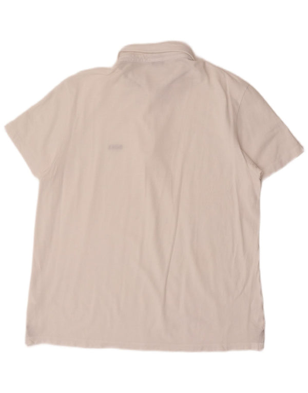 Мужская рубашка-поло Hugo Boss 2XL, белый хлопок