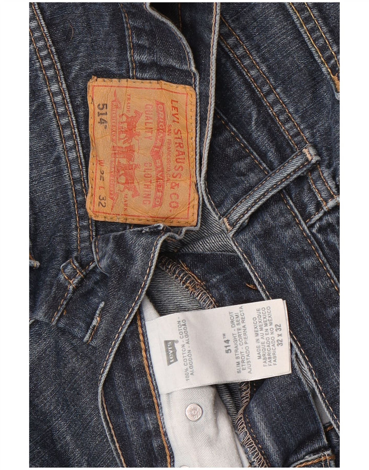 Мужские прямые джинсы Levi's 514 W32 L32 синие, хлопок