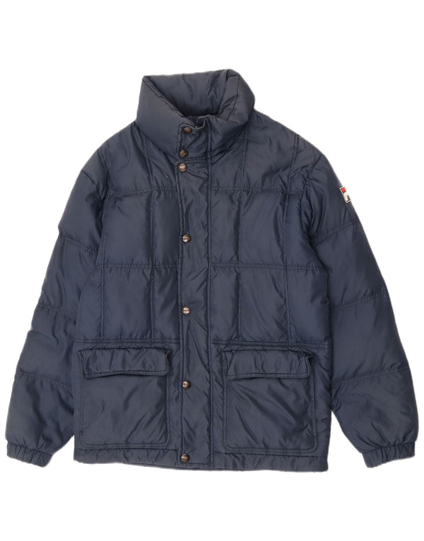 Fila Мужская стеганая куртка с капюшоном IT 44 XS Темно-синий нейлон