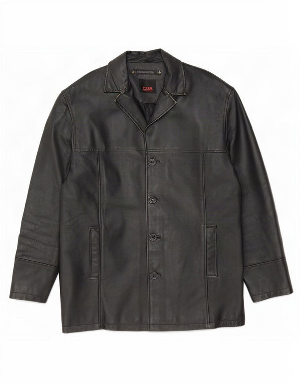 Винтажная мужская кожаная куртка IT 48 Medium Black