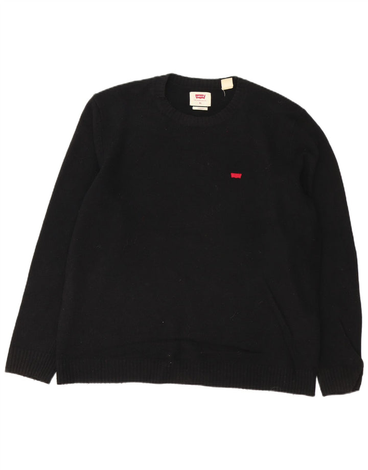 Мужской свитер Levi's Standard с круглым вырезом XL, черная шерсть