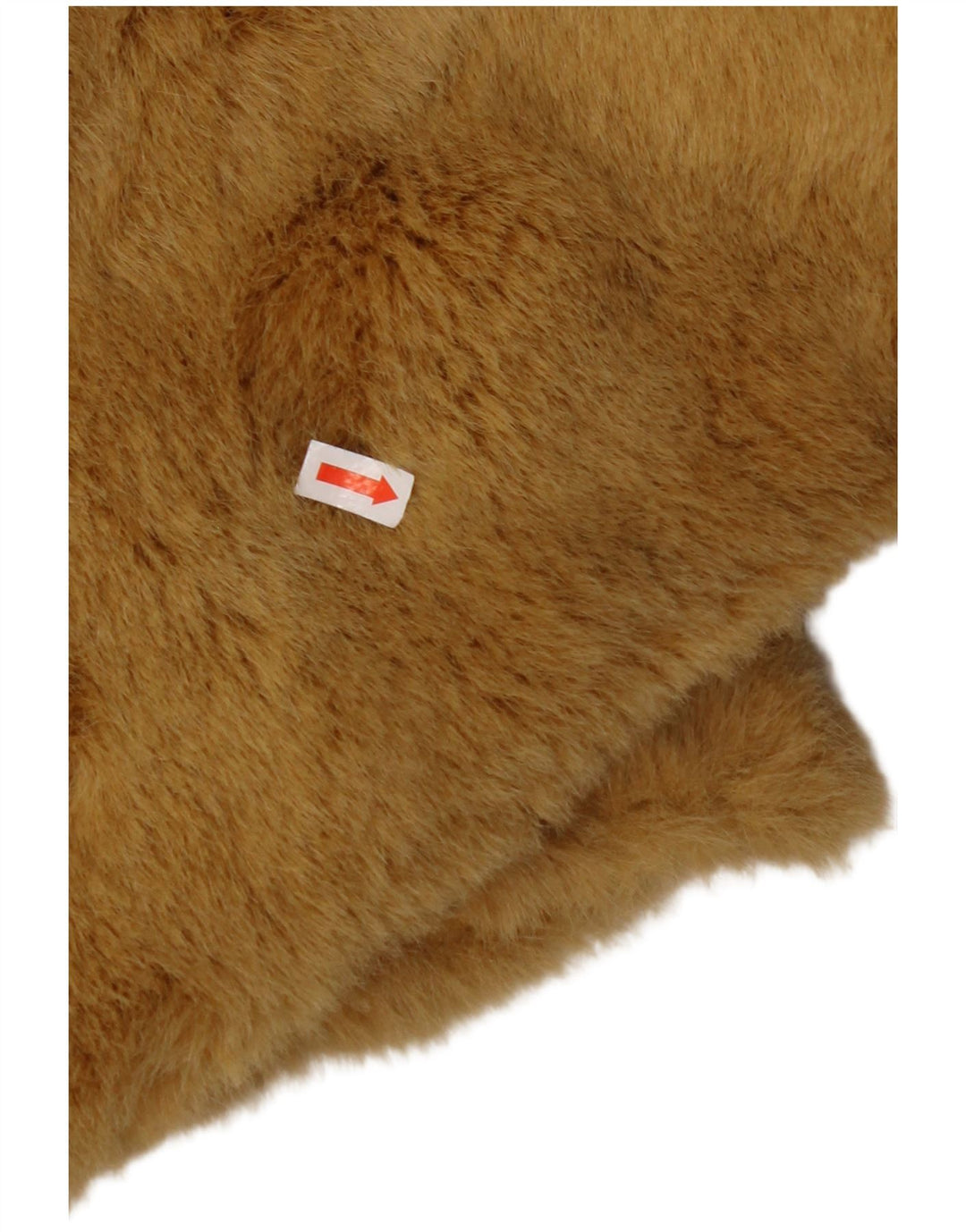 ВИНТАЖНОЕ женское пальто из искусственного меха UK 22 3XL Бежевый