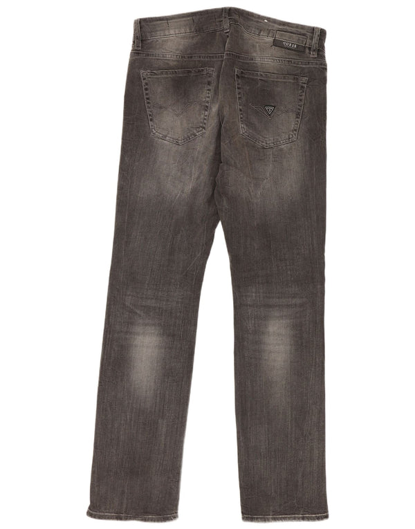 Guess Мужские узкие джинсы Angels W30 L32 Серые хлопковые