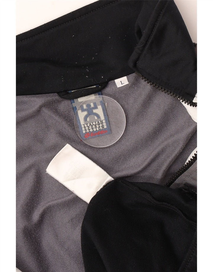 Lotto Мужской спортивный костюм с графическим рисунком, верхняя куртка, большой черный полиэстер с цветными блоками