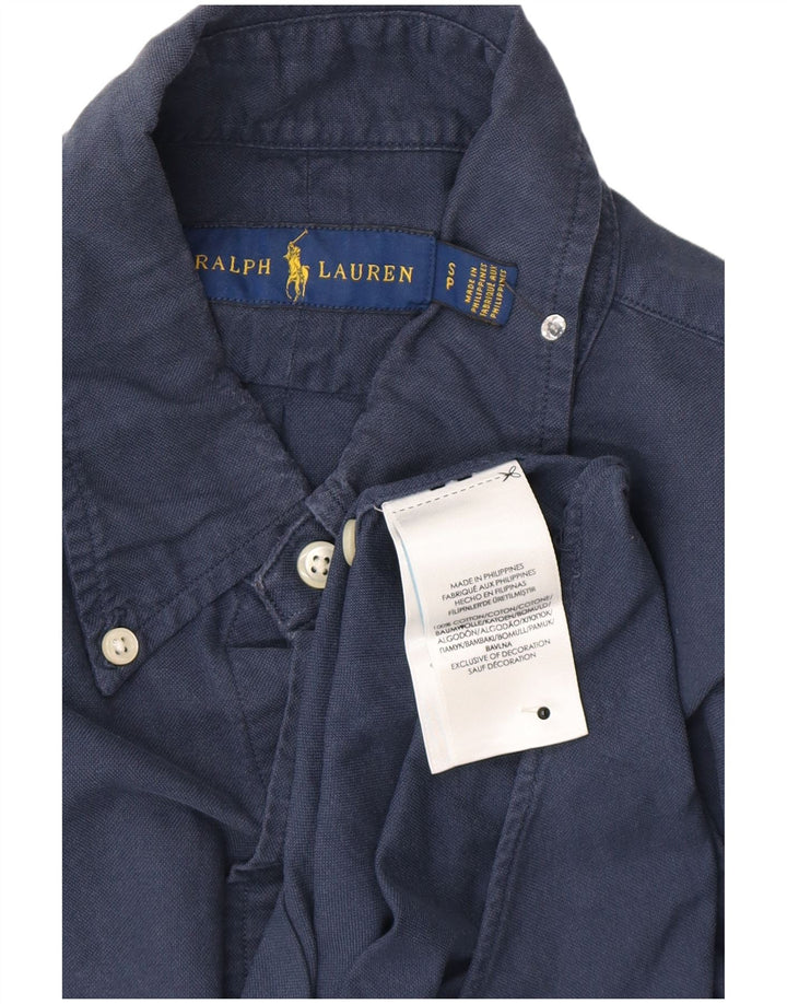 Мужская рубашка Ralph Lauren, маленькая, темно-синяя, хлопок
