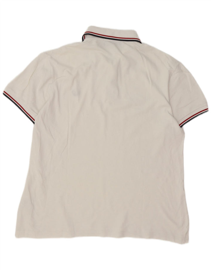 Мужская рубашка-поло Fred Perry в большую белую полоску из хлопка