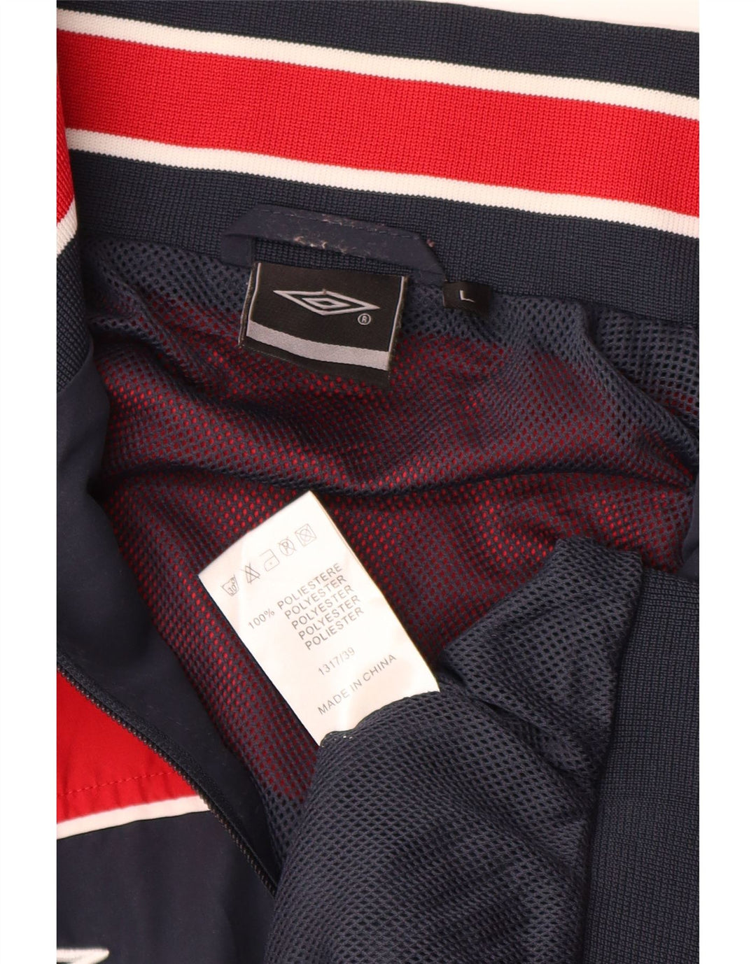 Umbro Мужская спортивная куртка с графическим рисунком, большая темно-синяя цветная блокировка