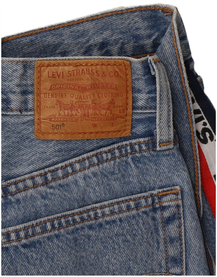 Женские прямые джинсы LEVI'S 501 с рисунком W28 L27 синие