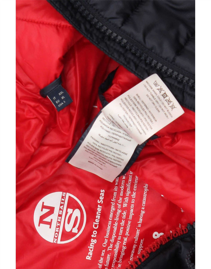 Мужская утепленная куртка North Sails с капюшоном UK 42 XL Темно-синий полиэстер