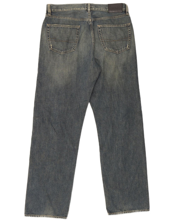 Мужские прямые джинсы Hugo Boss W34 L32 синие, хлопок