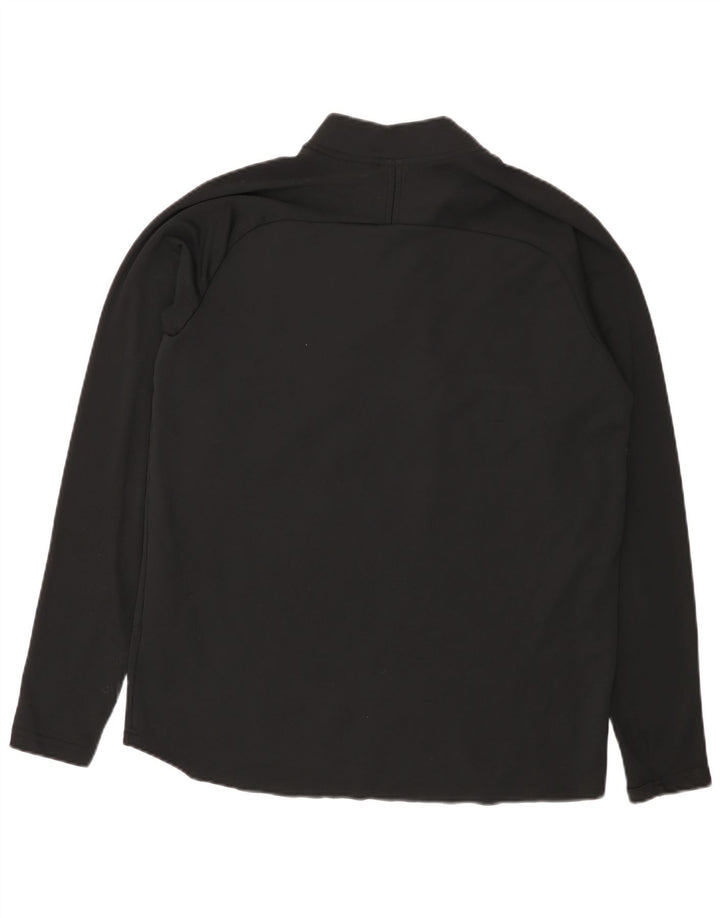 Мужской пуловер с воротником на молнии Nike Dri Fit, большой черный цветной блок