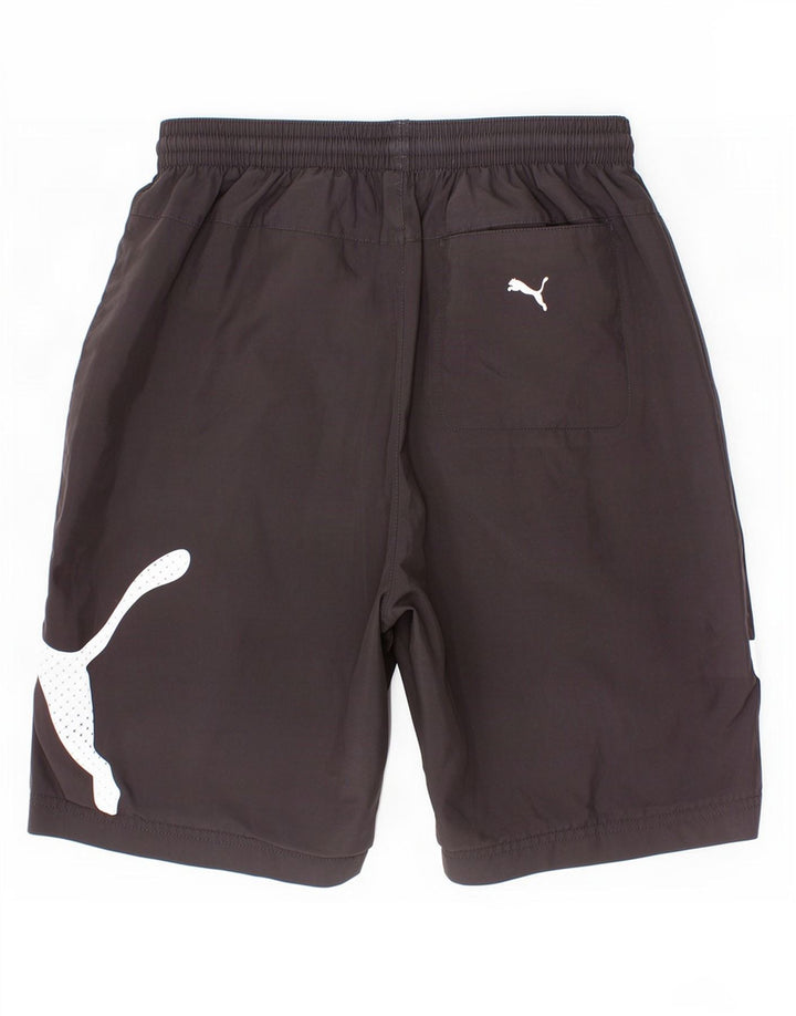 Спортивные шорты Puma для мальчиков с рисунком 13-14 лет, черные
