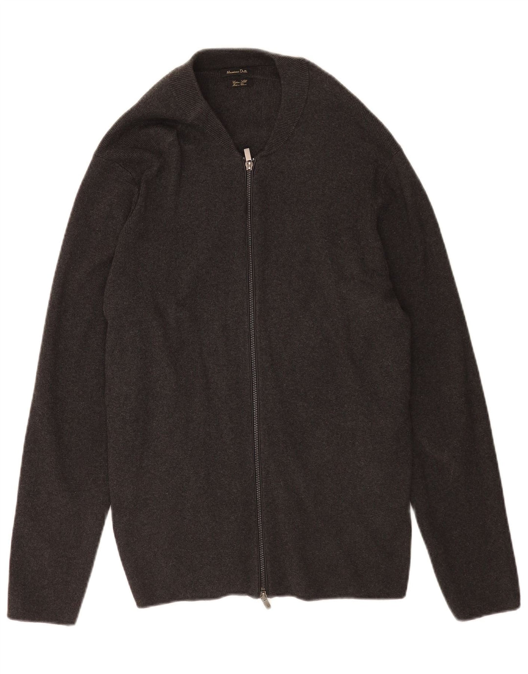 Мужской кардиган на молнии Massimo Dutti XL, серый хлопок
