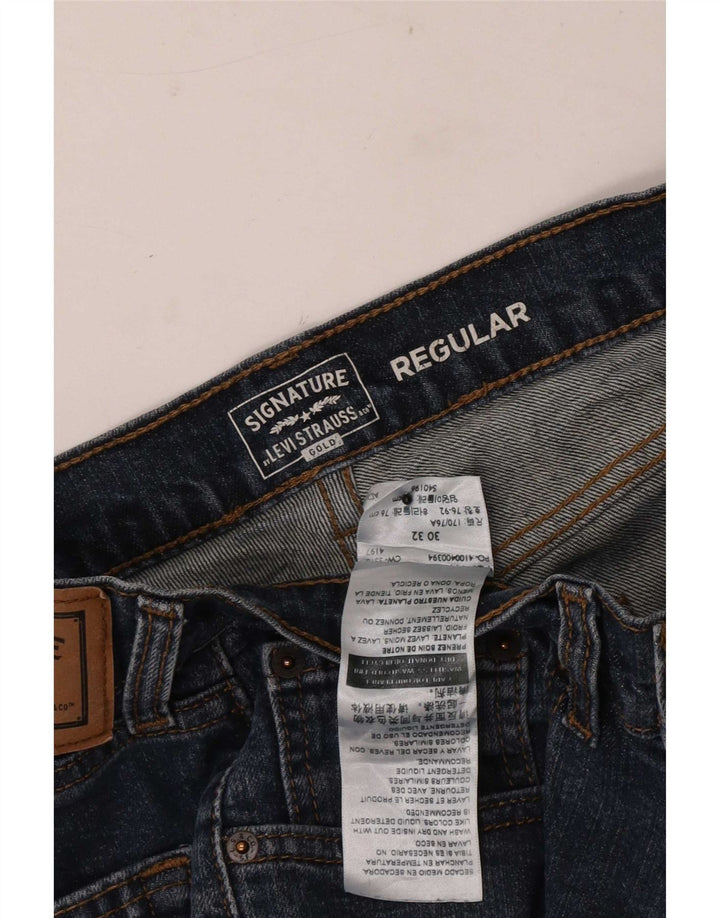 Мужские прямые джинсы Levi's Signature Regular W30 L32, синий хлопок
