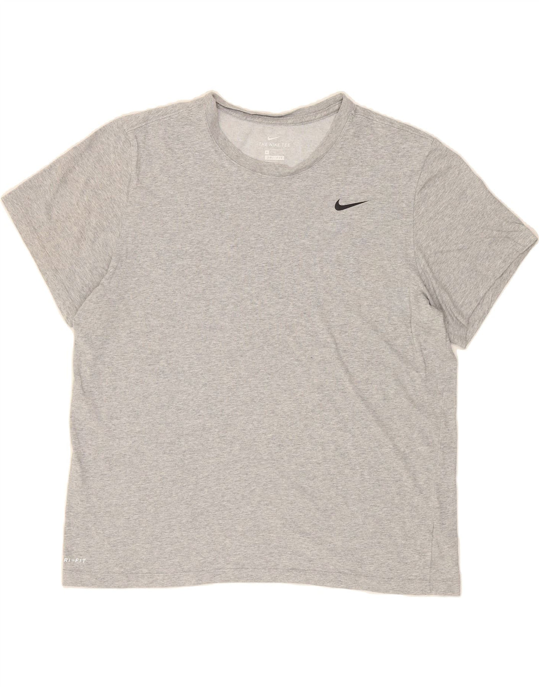 NIKE Mens Dri Fit T-Shirt Top XL Grey Cotton Vintage Nike and Second-Hand Nike from Messina Hembry 