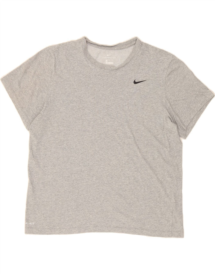 NIKE Mens Dri Fit T-Shirt Top XL Grey Cotton Vintage Nike and Second-Hand Nike from Messina Hembry 
