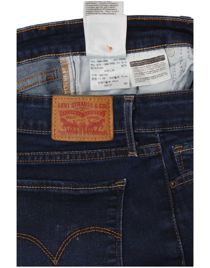 Женские джинсы скинни LEVI'S W29 L30 Темно-синие, хлопок