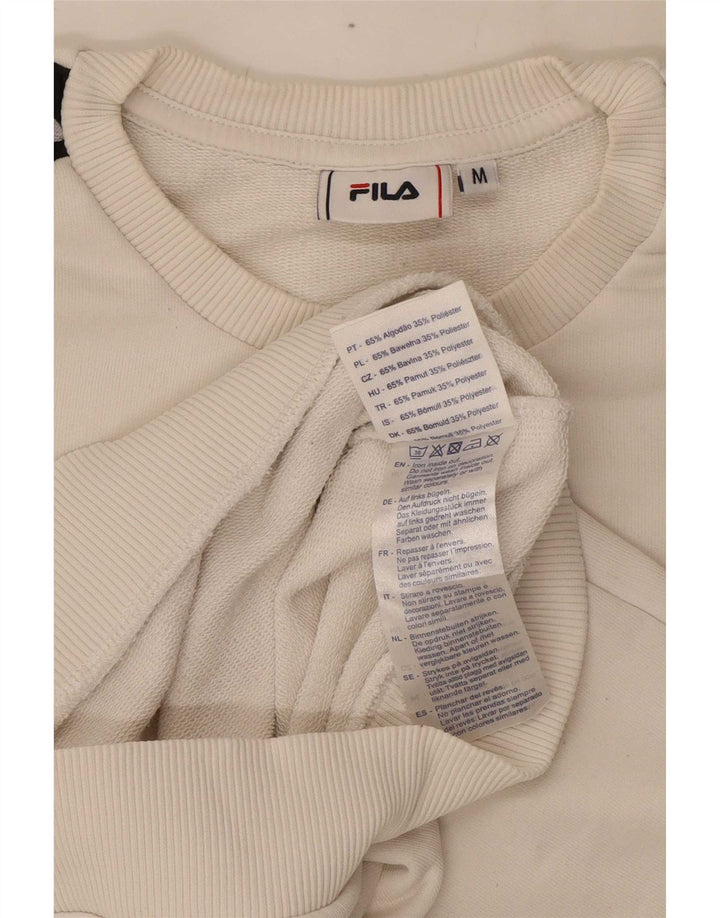 Fila Мужской свитшот с рисунком, средний белый хлопок с цветными блоками
