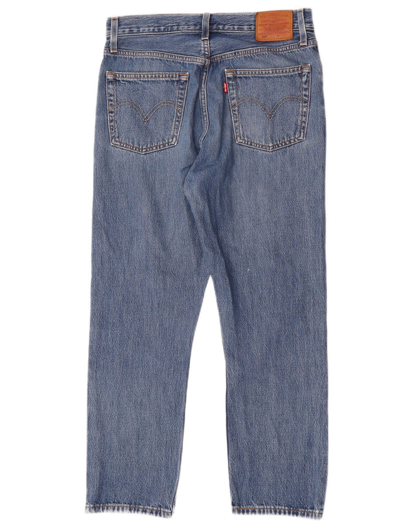 Женские укороченные прямые джинсы Levi's 501 W28 L26 синие, хлопок
