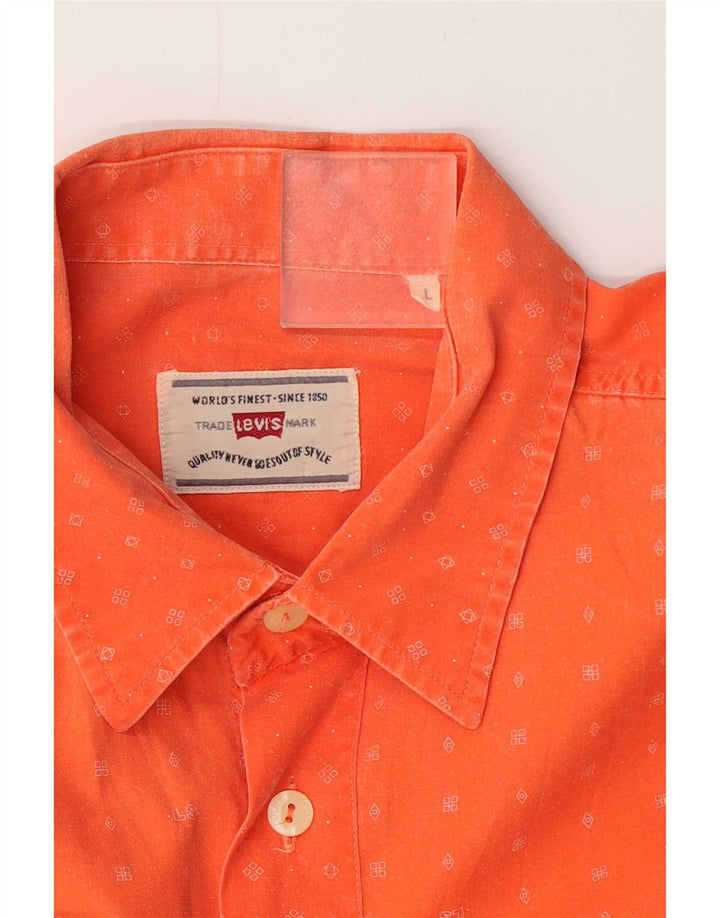 Мужская рубашка с коротким рукавом Levi's, большая оранжевая пятнистая