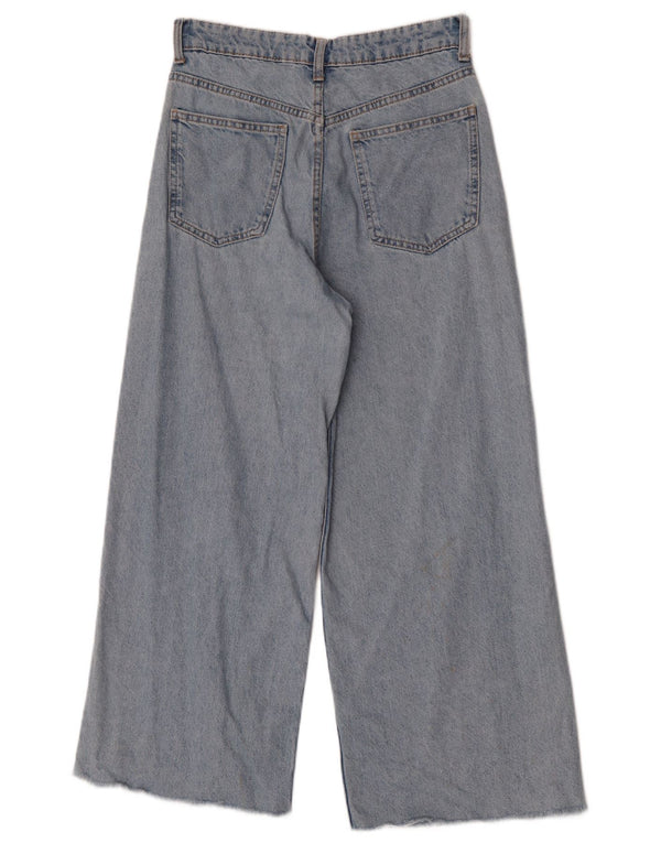 Женские широкие джинсы с высокой талией Zara EU 36 XS W26 L25, синий хлопок