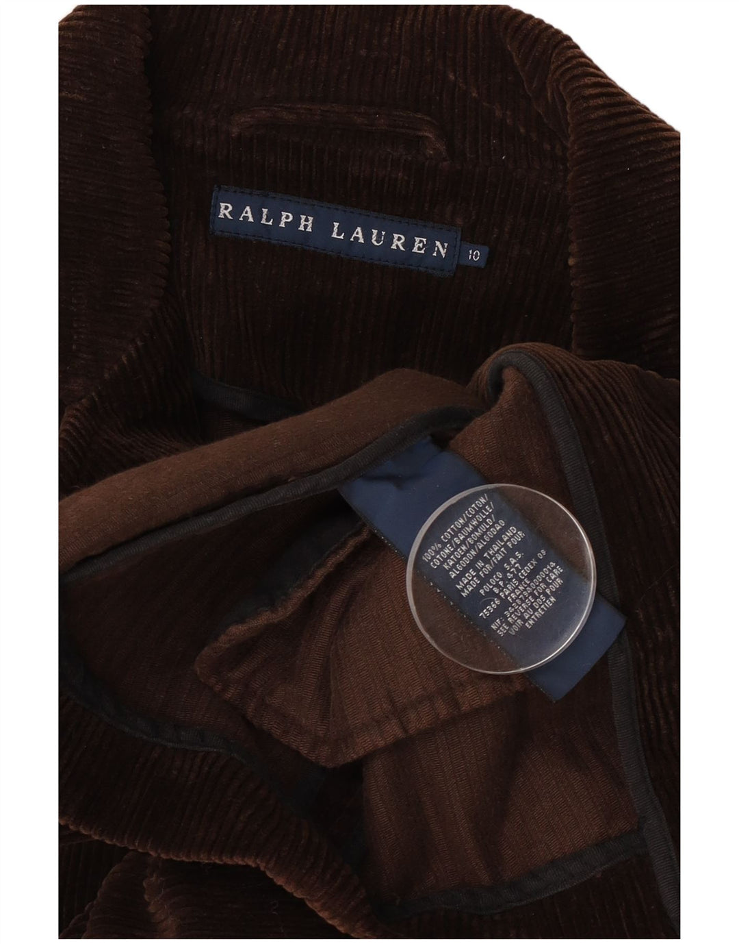 Женский пиджак на трех пуговицах Ralph Lauren, США 10, большой коричневый цвет с цветными блоками