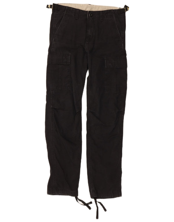 Мужские прямые брюки-карго Carhartt W28 L30, черные, хлопковые в тонкую полоску
