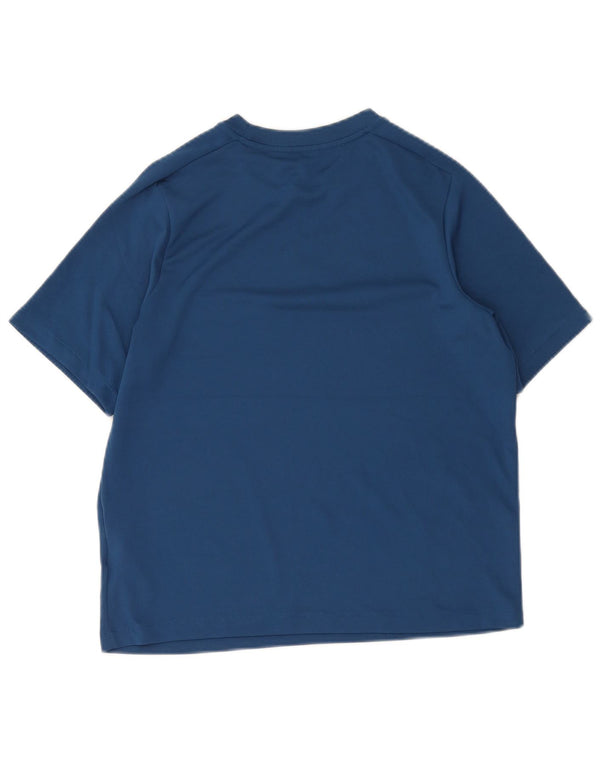 Футболка с рисунком Nike Dri Fit для мальчиков, топ 13–14 лет, темно-синий полиэстер, размер XL