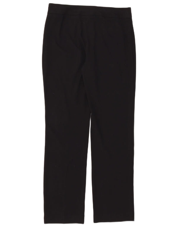 Marks & Spencer Womens Straight Casual Trousers UK 12 Medium W33 L33 Black
