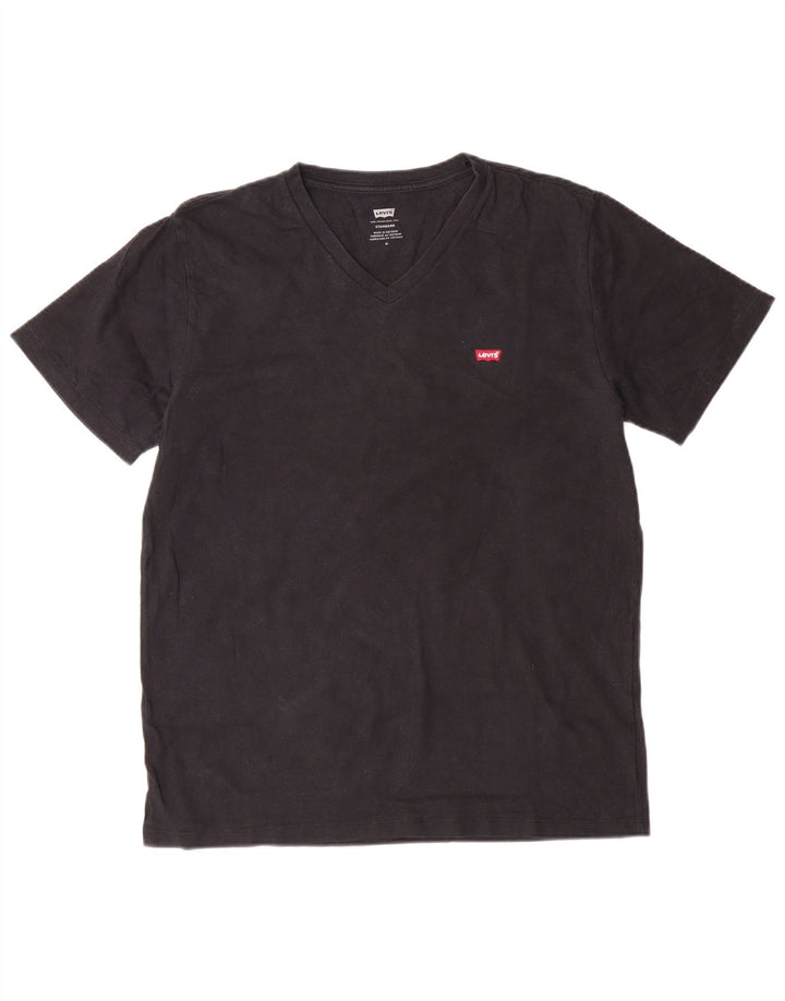 Мужская футболка LEVI'S Standard из хлопка среднего размера, черная
