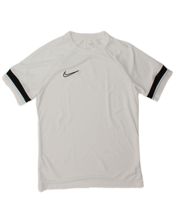 Мужская футболка Nike Dri Fit, средний белый полиэстер с цветными блоками