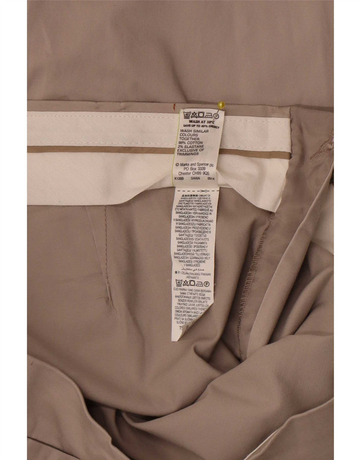 Женские капри Marks & Spencer W30 L20 бежевого цвета, хлопок